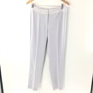Cache Womens Dress Pants Gray Straight Tapered Leg Sateen Trim Business Sz 12